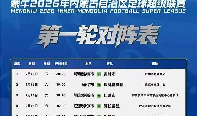乐鱼电竞-5月15日，“蒙超”将在呼和浩特体育场揭幕！票价亲民，福利超多！